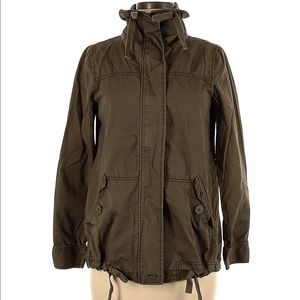 Rubbish utility jacket - olive green - size L - zipper - button - drawstrings